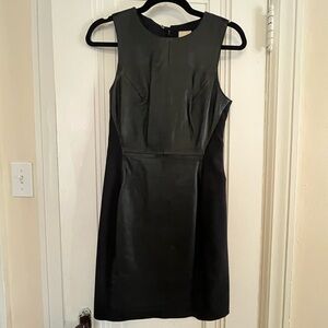 Leather and Ponte dress